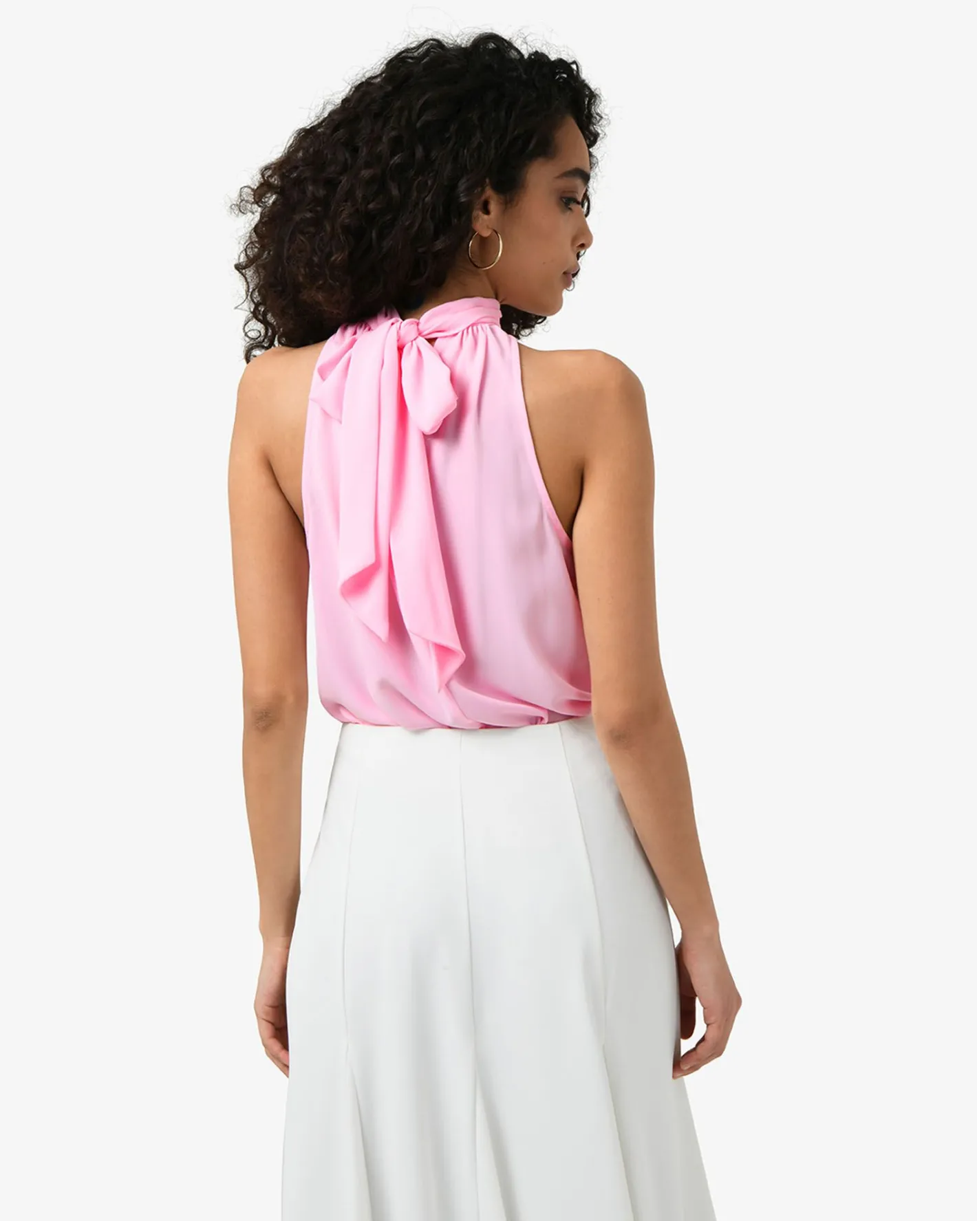 Forcast Shelby Draped Sleeveless Top Soft Pink Clearance