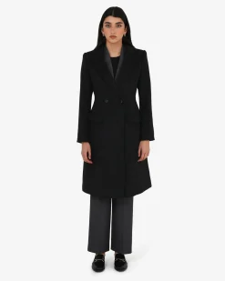 Forcast Skylar Hourglass Coat Black Discount