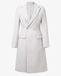 Forcast Skylar Hourglass Coat Cream New