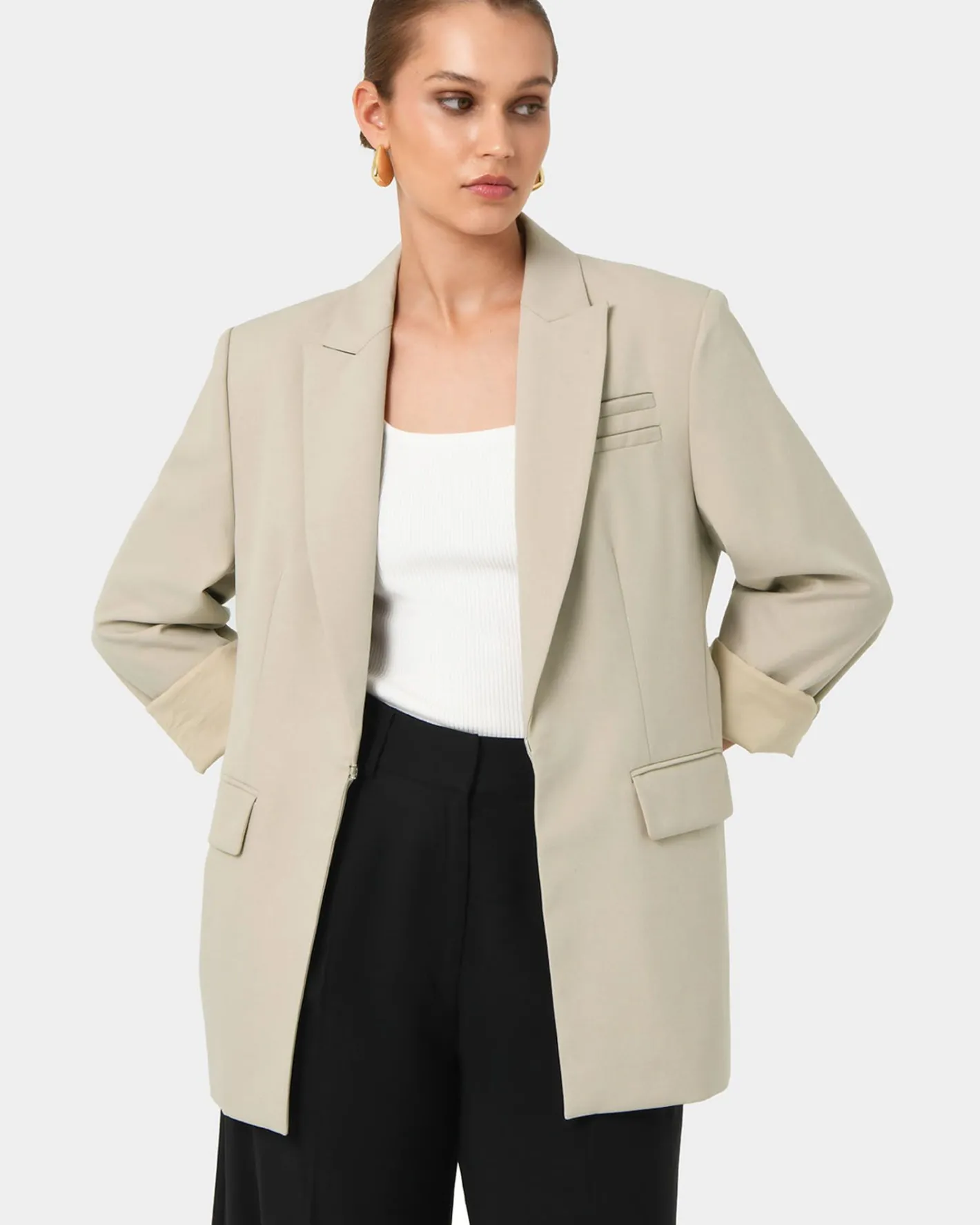 Forcast Sonique Tailored Blazer Sand Online