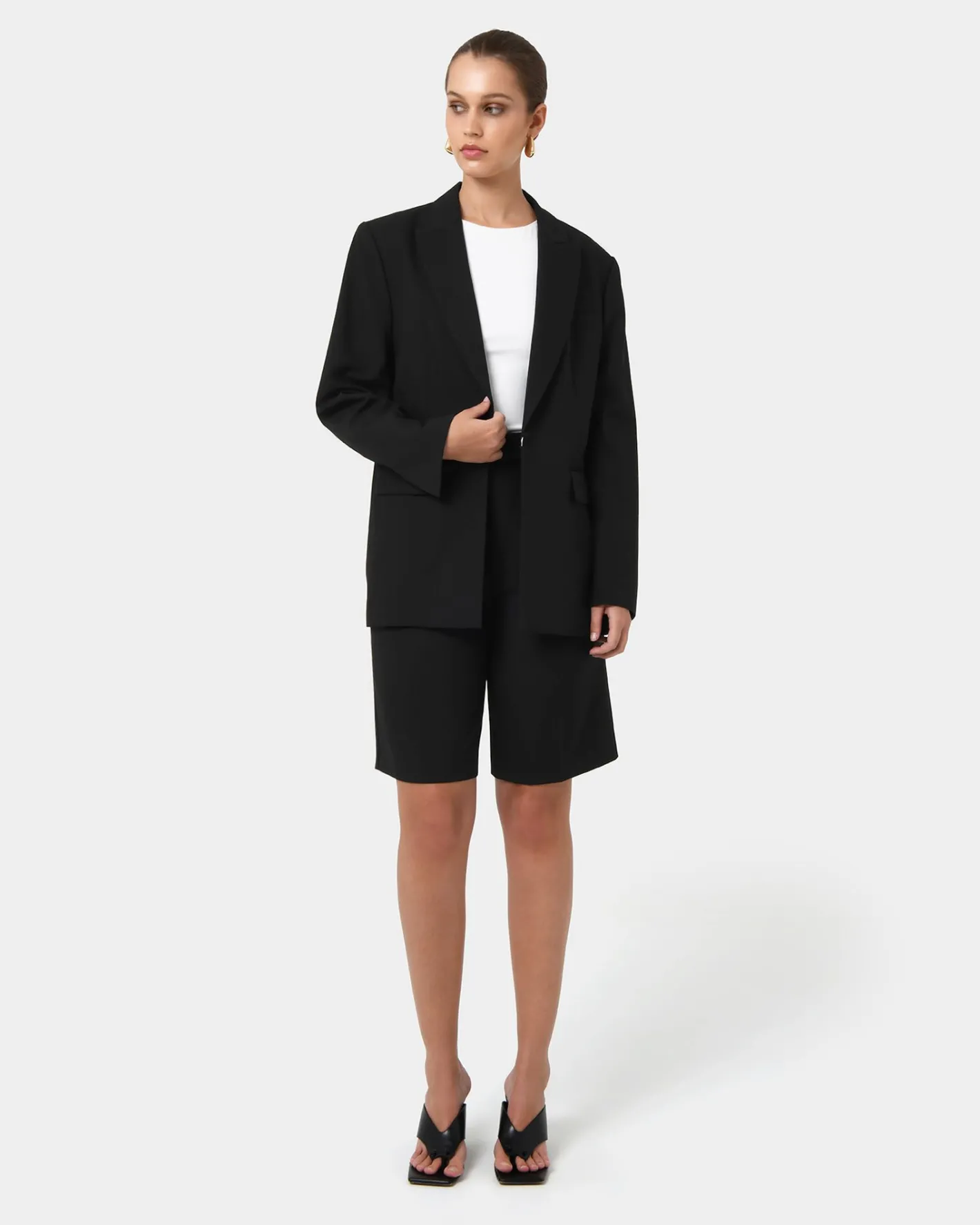 Forcast Sonique Tailored Blazer Black Clearance