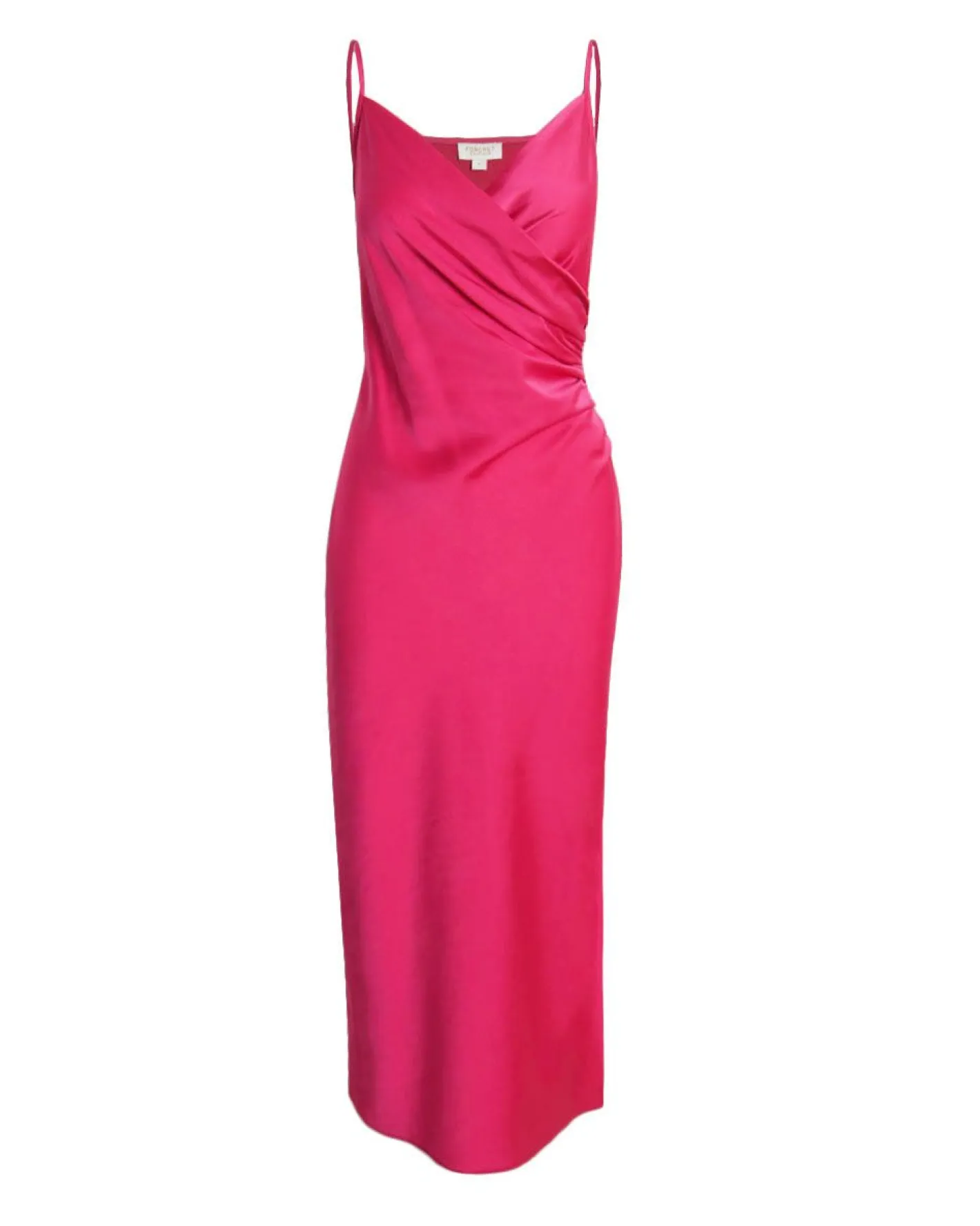 Forcast Staria Draped Camisole Dress Fuchsia New