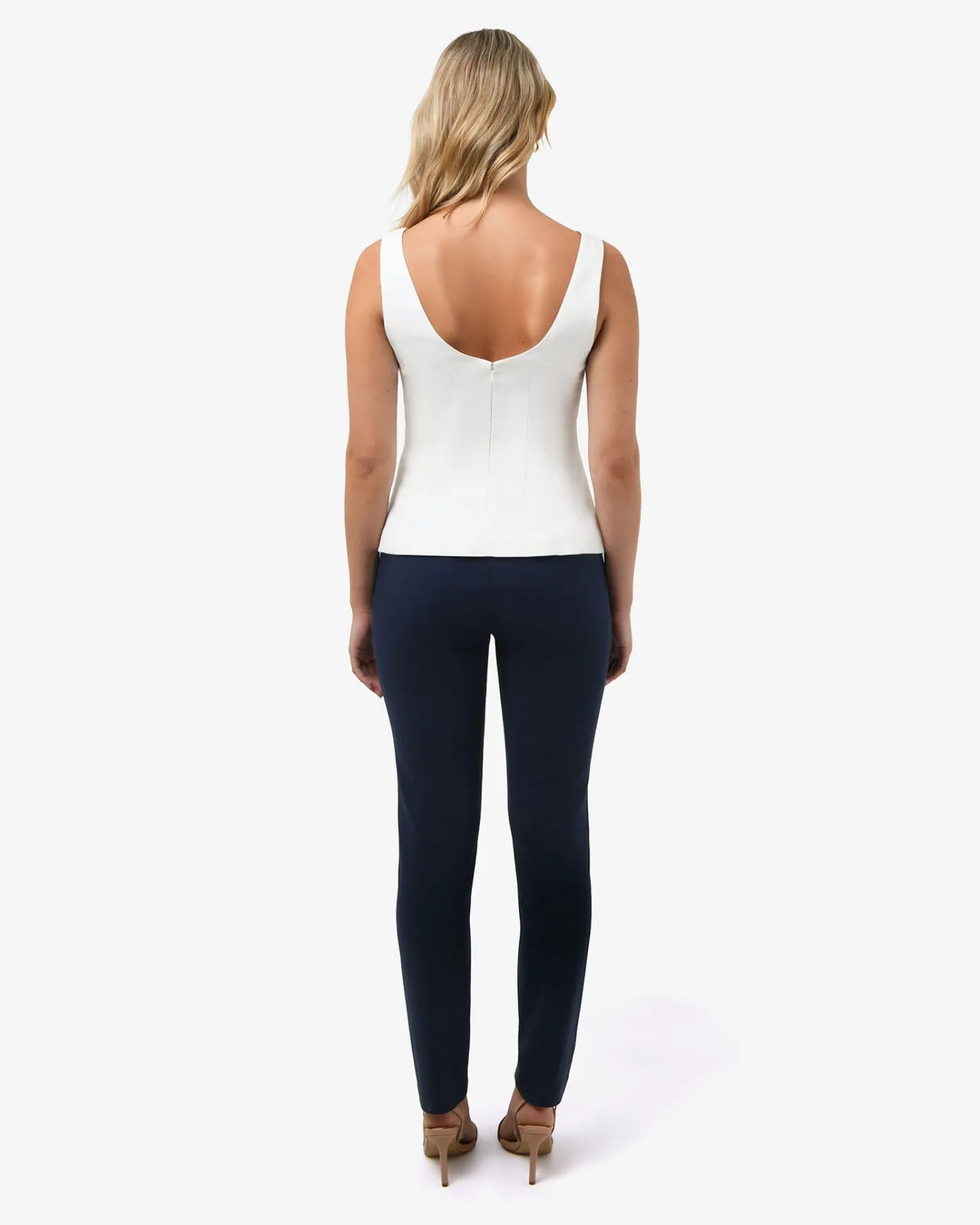 Forcast Stella Tall Trousers Navy Online
