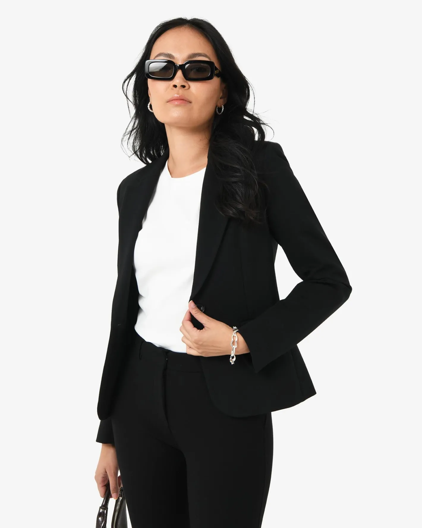 Forcast Sutton Single Breasted Blazer Black Hot