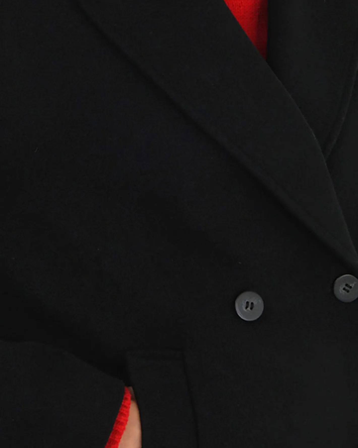 Forcast Tamara Cropped Peacoat Black Hot