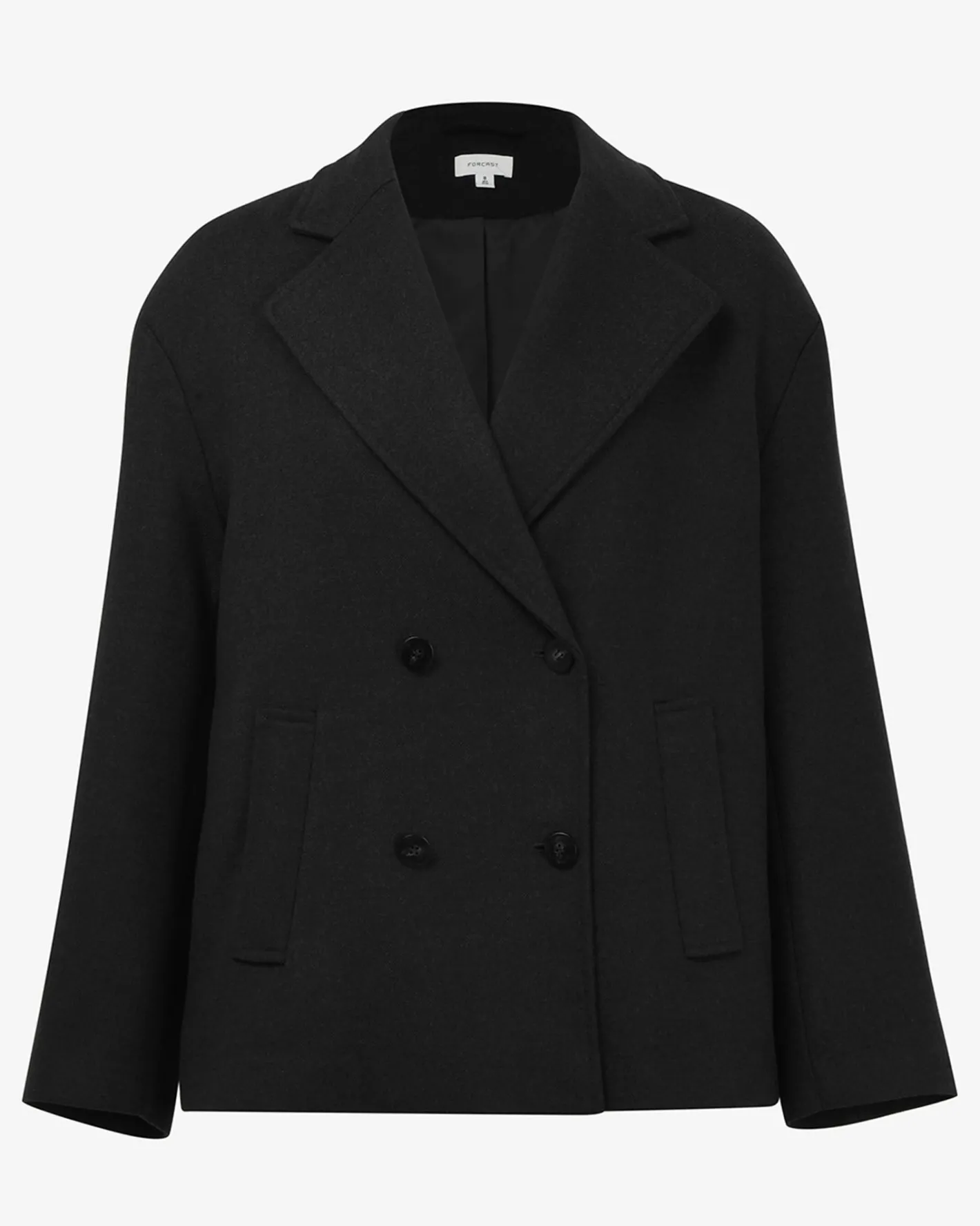 Forcast Tamara Cropped Peacoat Black Hot