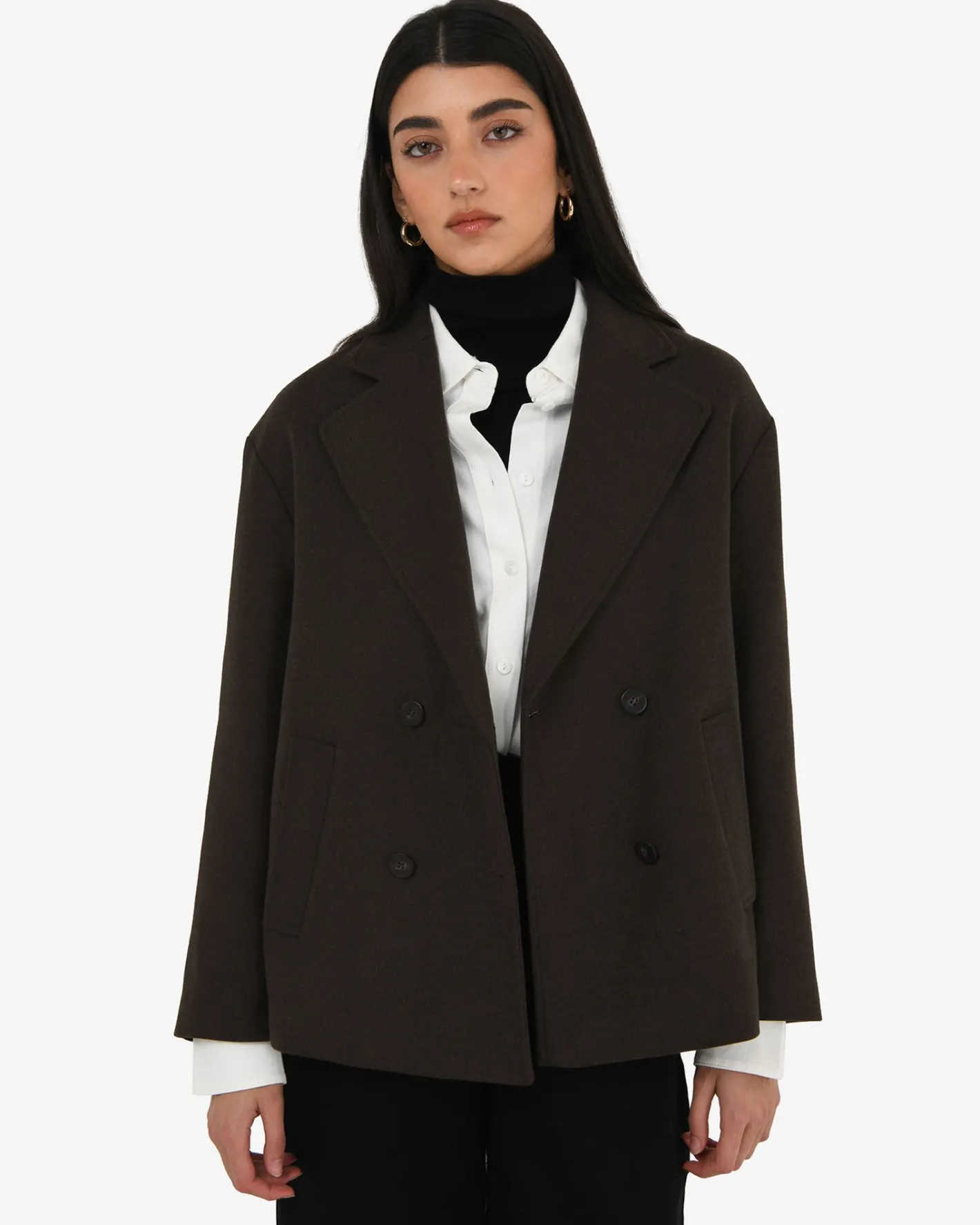 Forcast Tamara Cropped Peacoat Ganache Sale