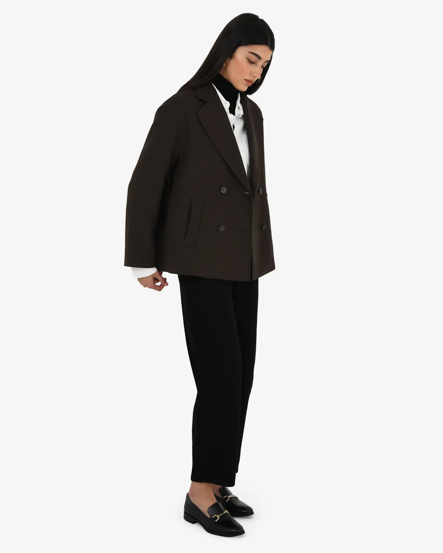 Forcast Tamara Cropped Peacoat Ganache Sale