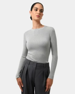 Forcast Tania Crew Neck Knit Grey Outlet