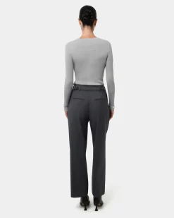 Forcast Tania Crew Neck Knit Grey Outlet
