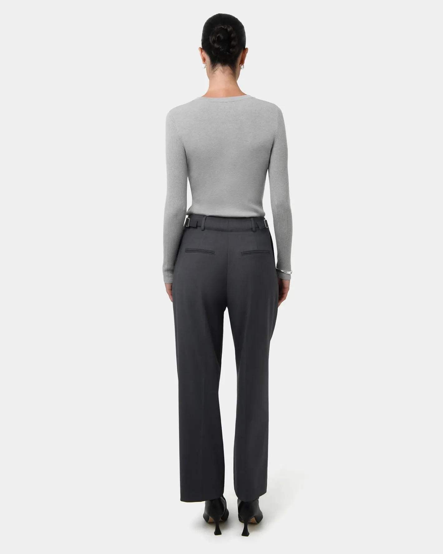 Forcast Tania Crew Neck Knit Grey Outlet