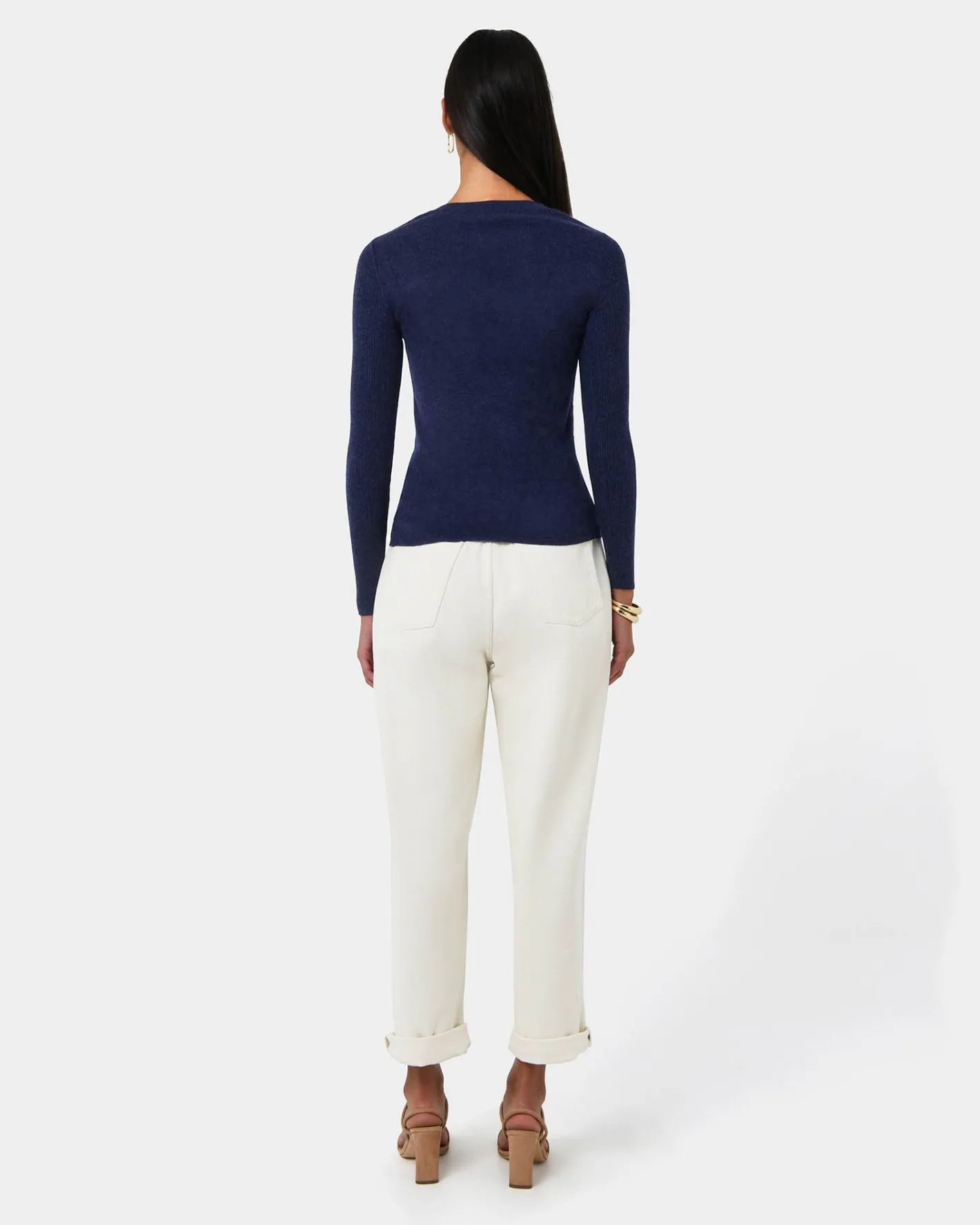 Forcast Tania Crew Neck Knit Navy