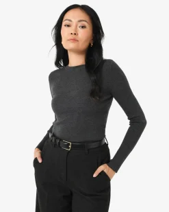 Forcast Tania Crew Neck Knit Charcoal Discount