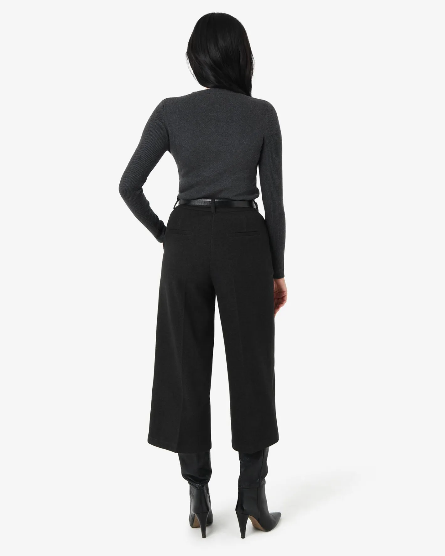 Forcast Tania Crew Neck Knit Charcoal Discount