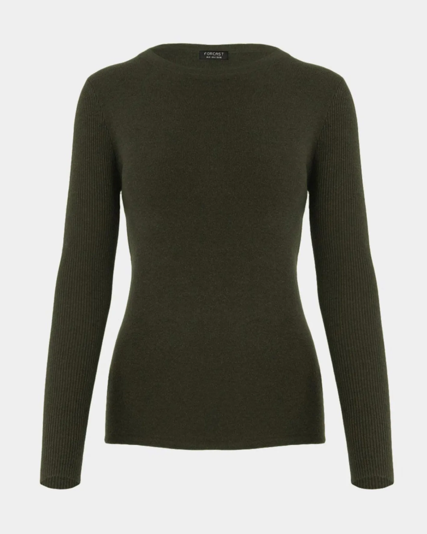 Forcast Tania Crew Neck Knit Khaki