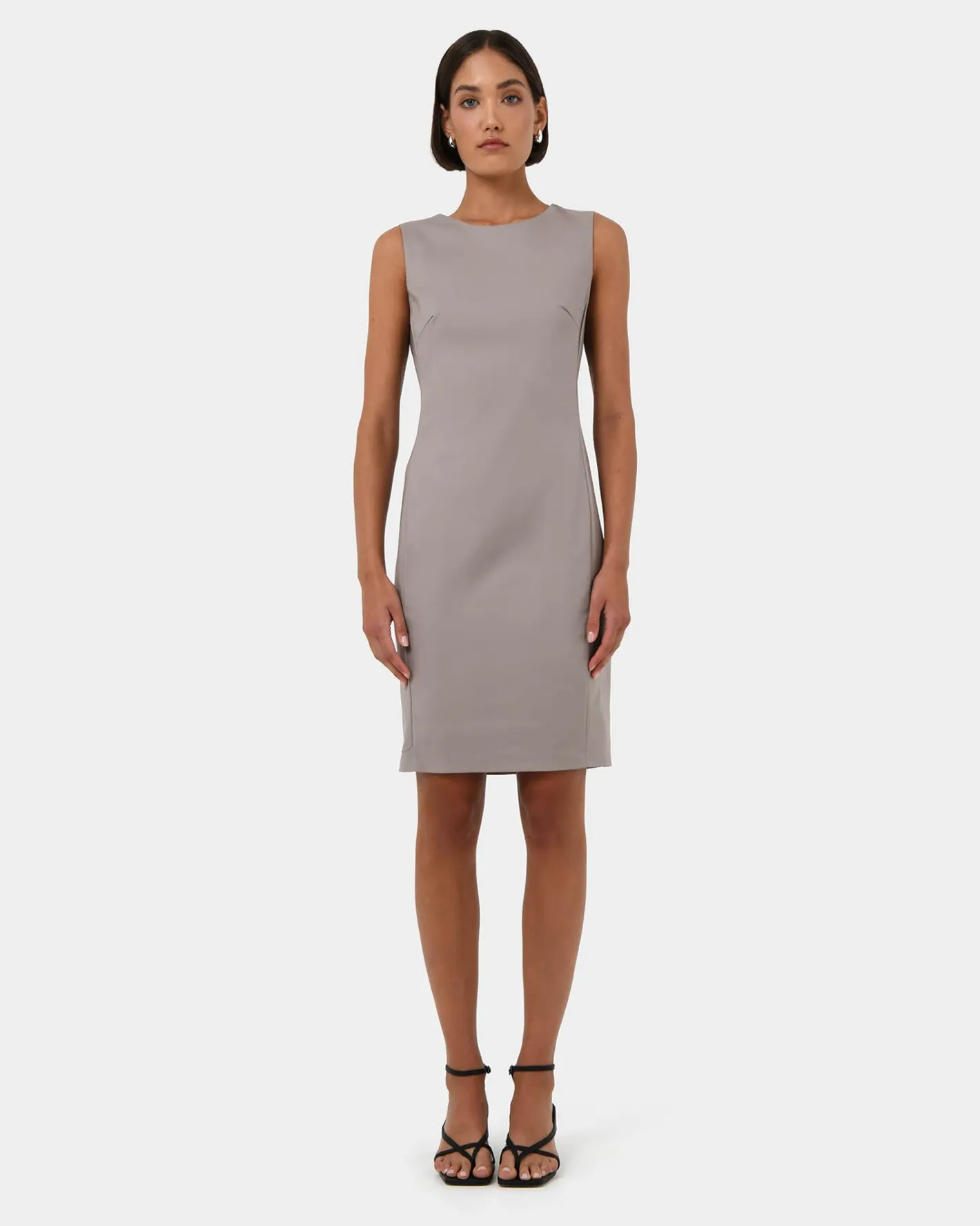 Forcast Taylor Fitted Dress Stone