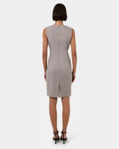 Forcast Taylor Fitted Dress Stone