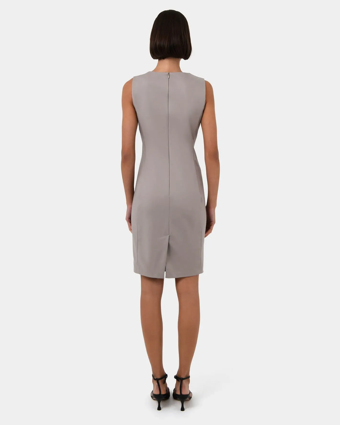 Forcast Taylor Fitted Dress Stone