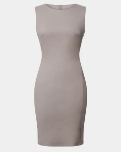 Forcast Taylor Fitted Dress Stone
