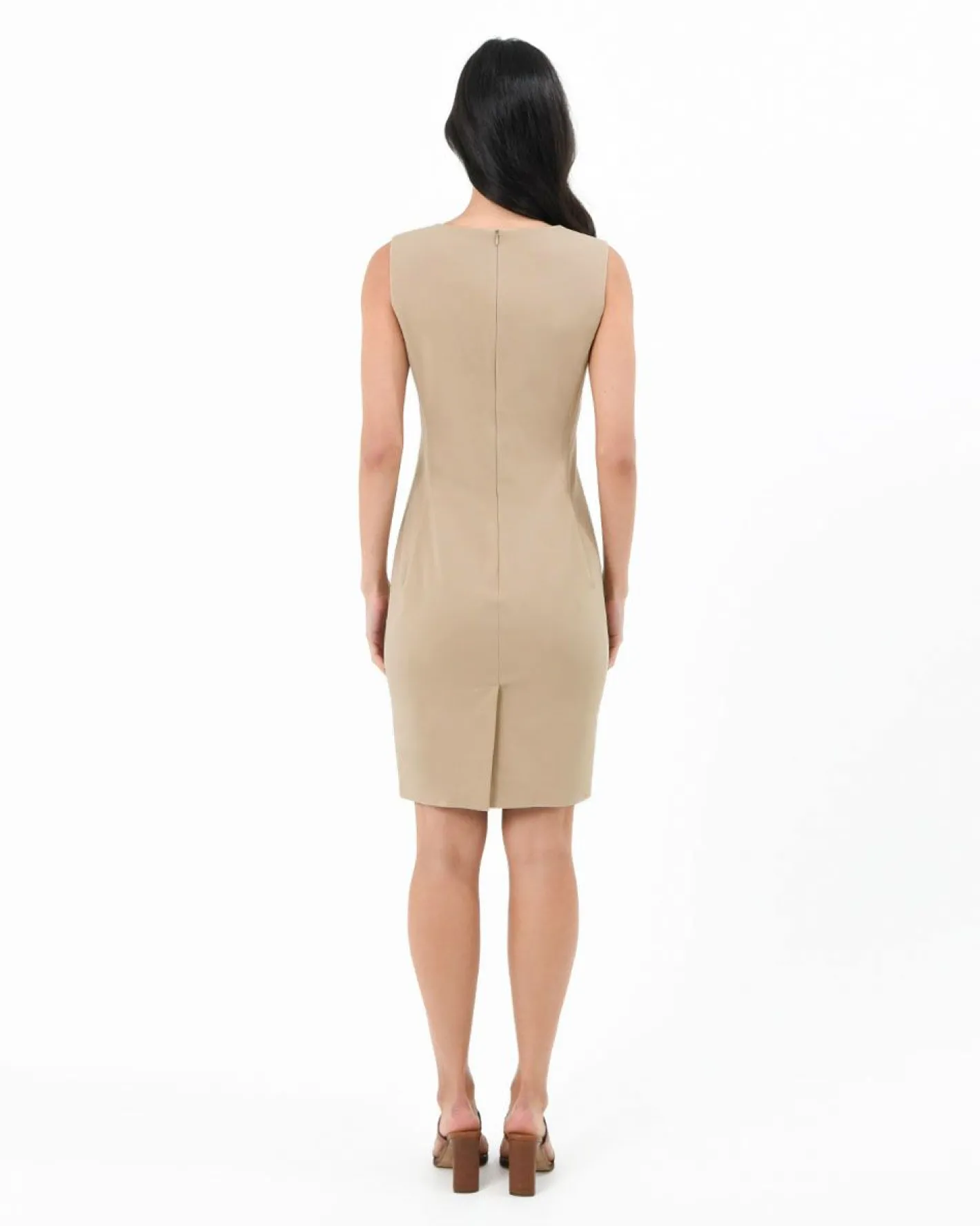 Forcast Taylor Fitted Dress Light Birch Outlet