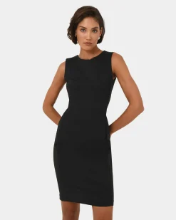 Forcast Taylor Fitted Dress Black New