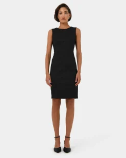 Forcast Taylor Fitted Dress Black New