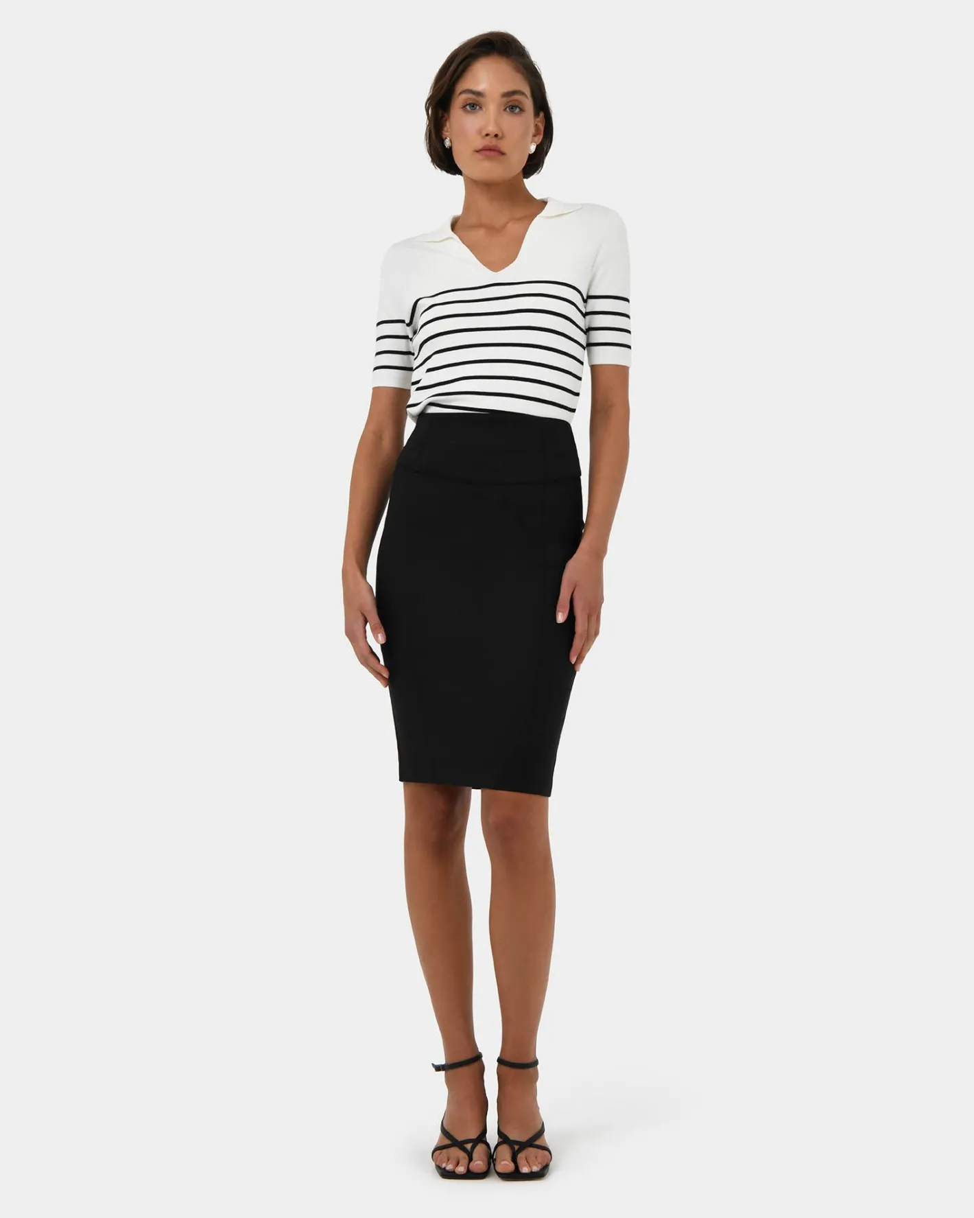 Forcast Taylor Pencil Skirt Black Discount