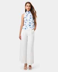 Forcast Tessie Halter Tie Top Watercolour Outlet