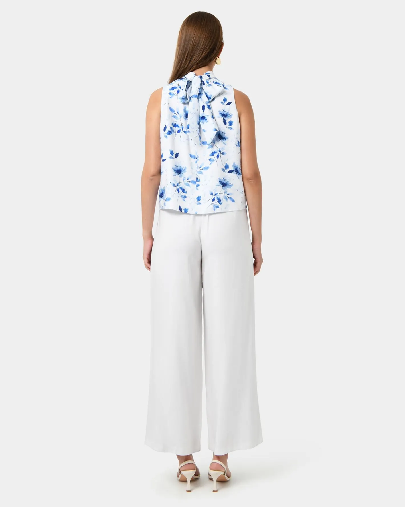 Forcast Tessie Halter Tie Top Watercolour Outlet