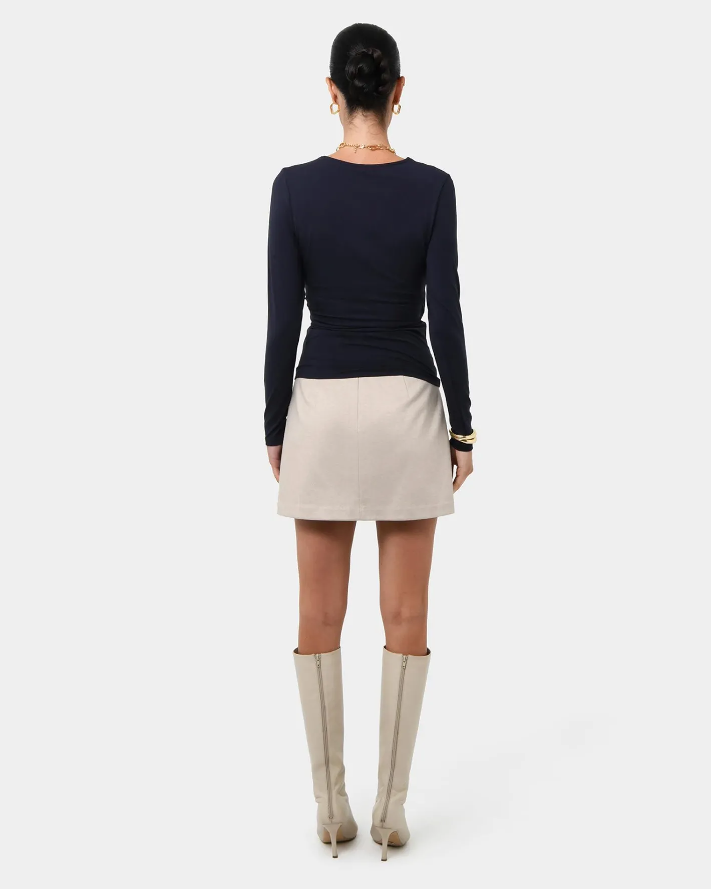 Forcast Tika Crossover Ruched Top Midnight Online