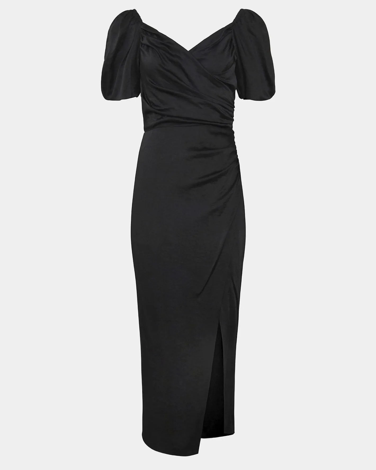 Forcast Trixie Front Crossover Dress Black Outlet