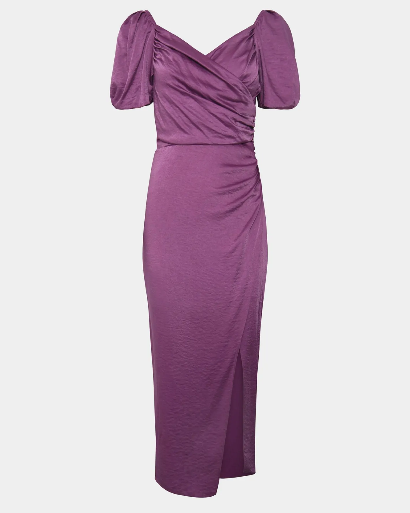 Forcast Trixie Front Crossover Dress Dark Violet Outlet