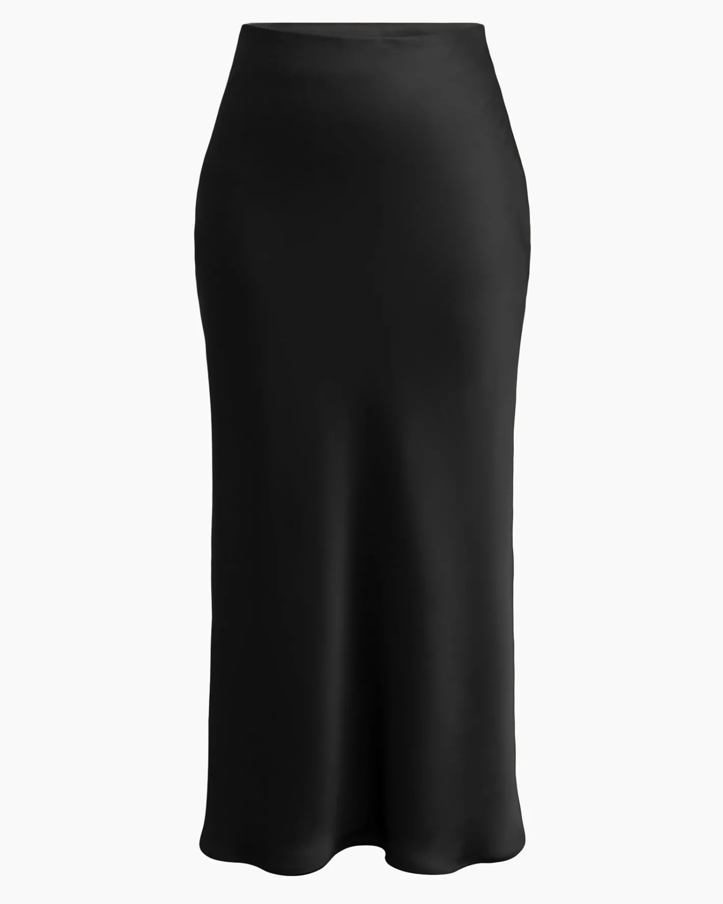Forcast Valeria A-line Satin Skirt Black Online