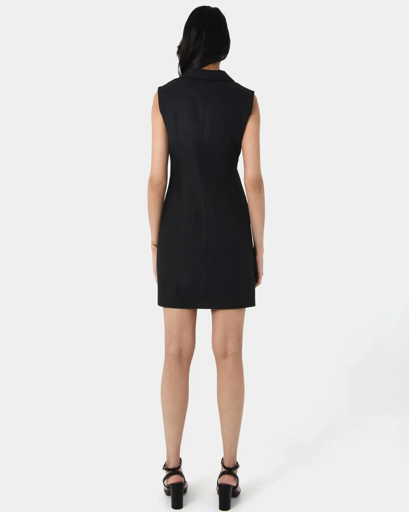 Forcast Valeria Buttoned Linen Dress Black Online
