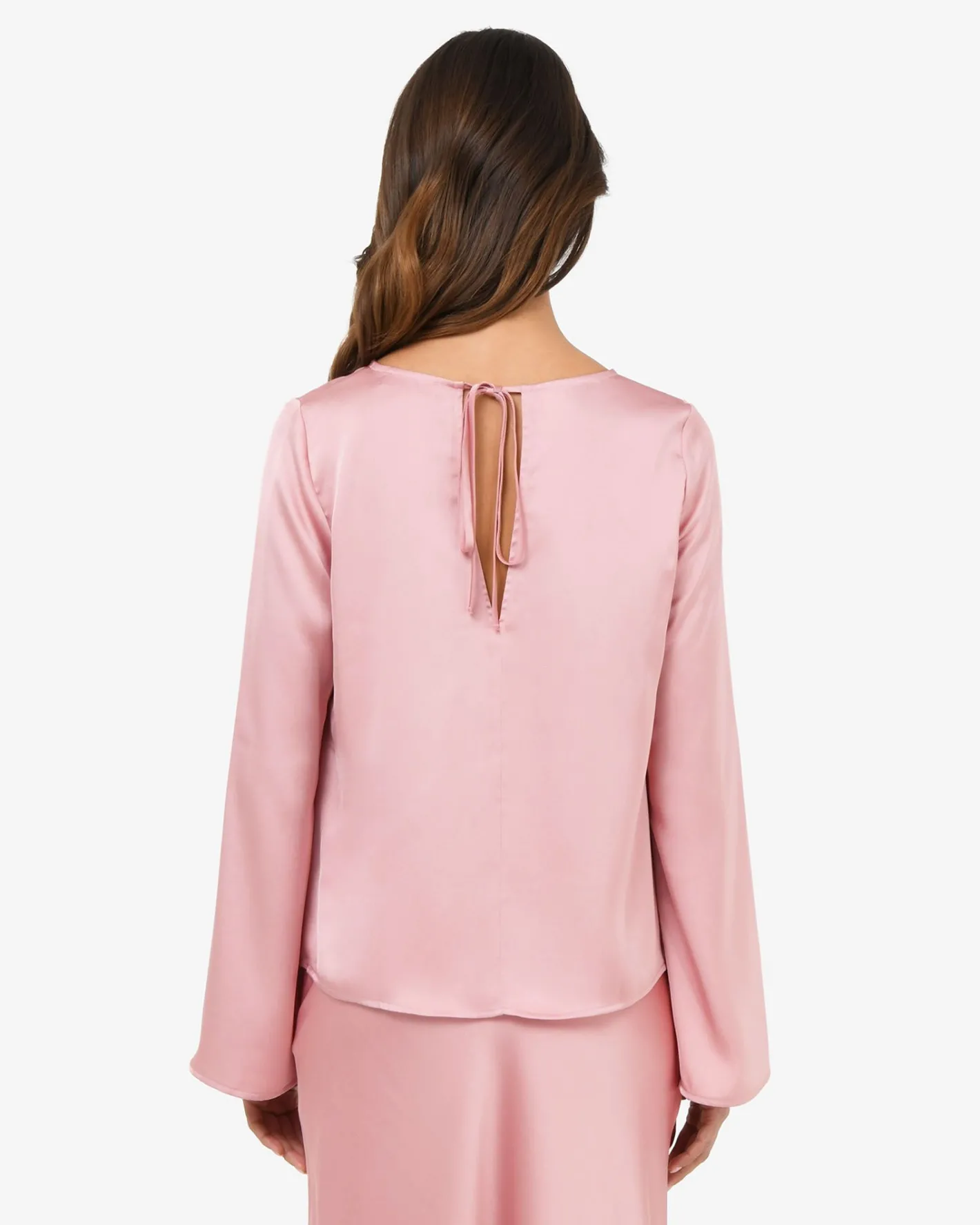 Forcast Valeria Long Sleeve Top Pink Hot