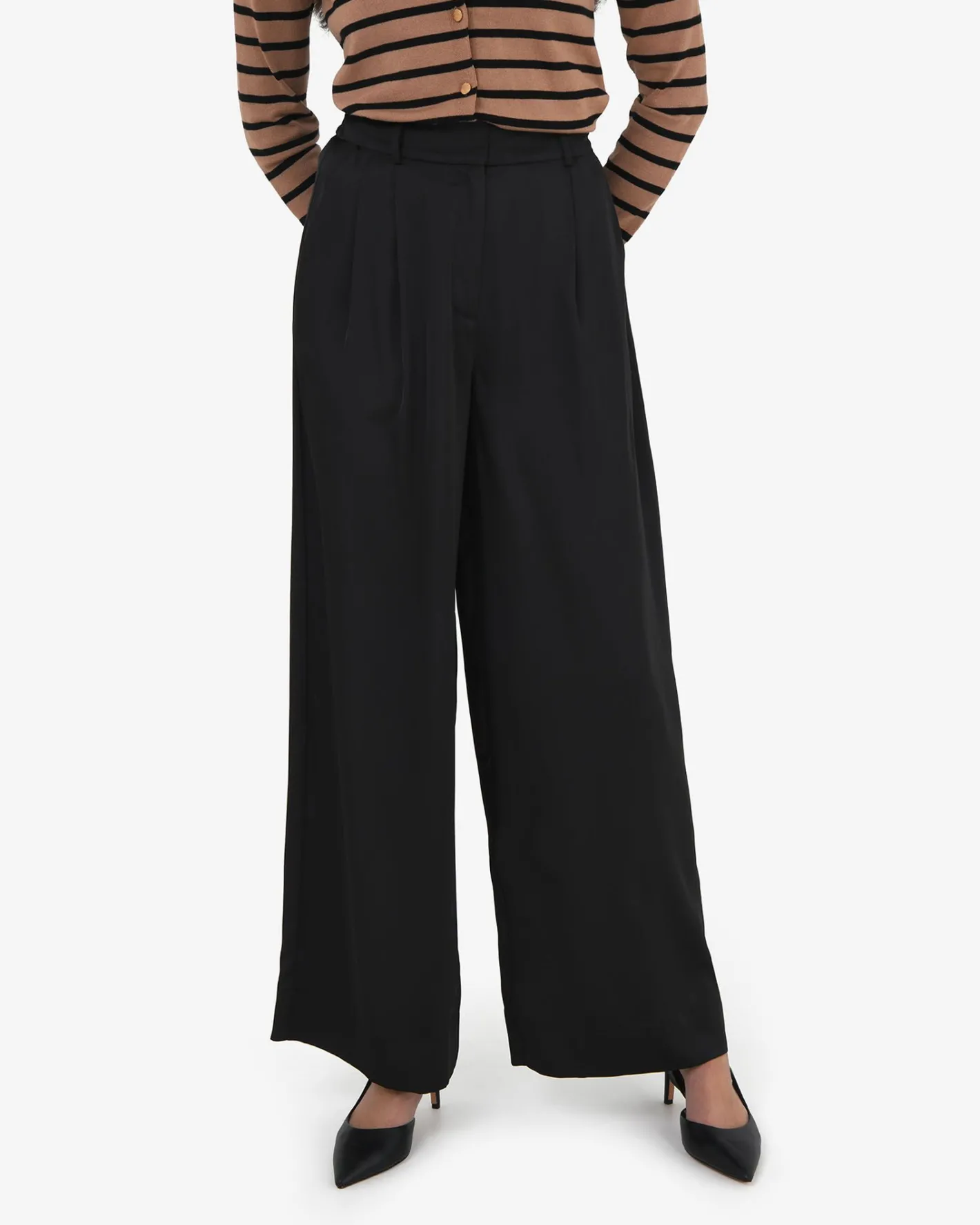Forcast Valeria Wide Leg Pants Black