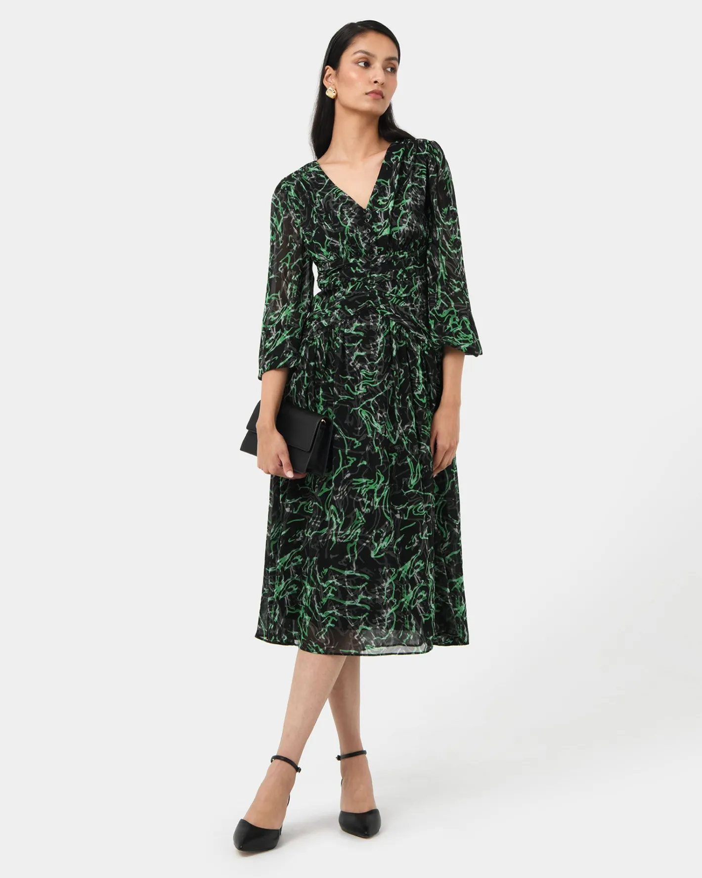 Forcast Veda Maxi Dress Green Multi Best