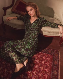 Forcast Veda Maxi Dress Green Multi Best