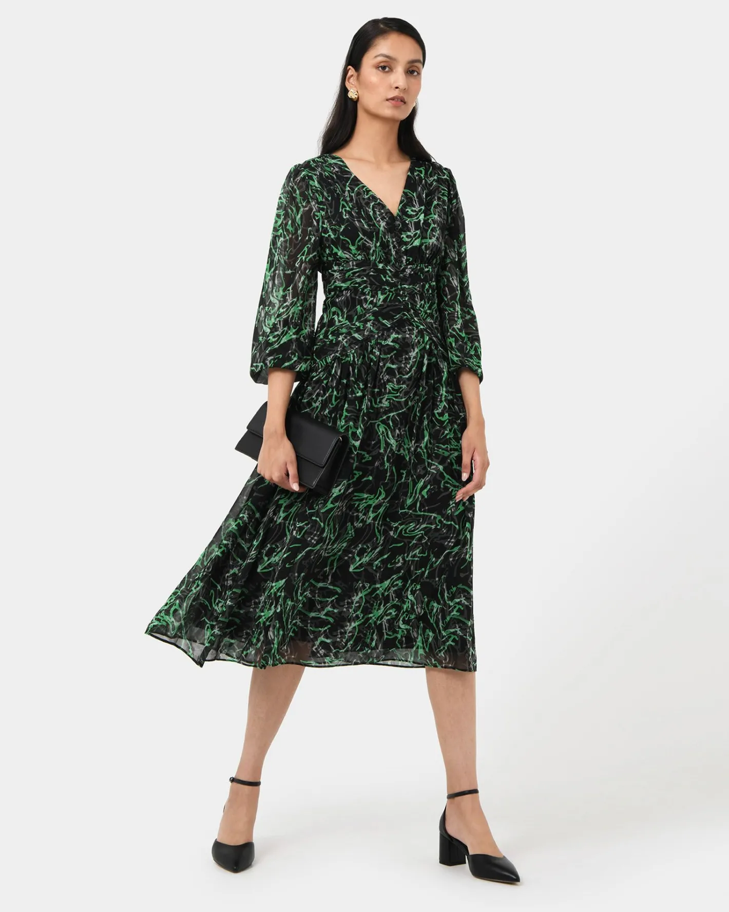Forcast Veda Maxi Dress Green Multi Best