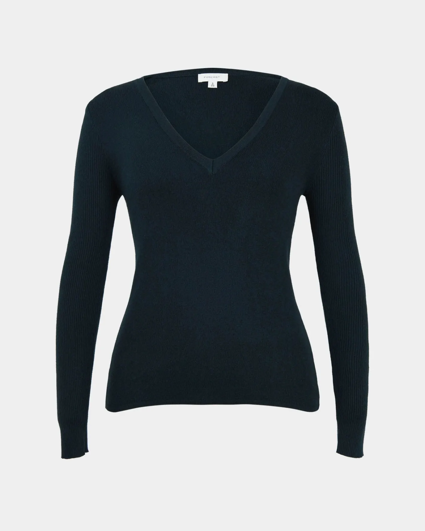 Forcast Vicky V-neck Knit Deep Teal Discount