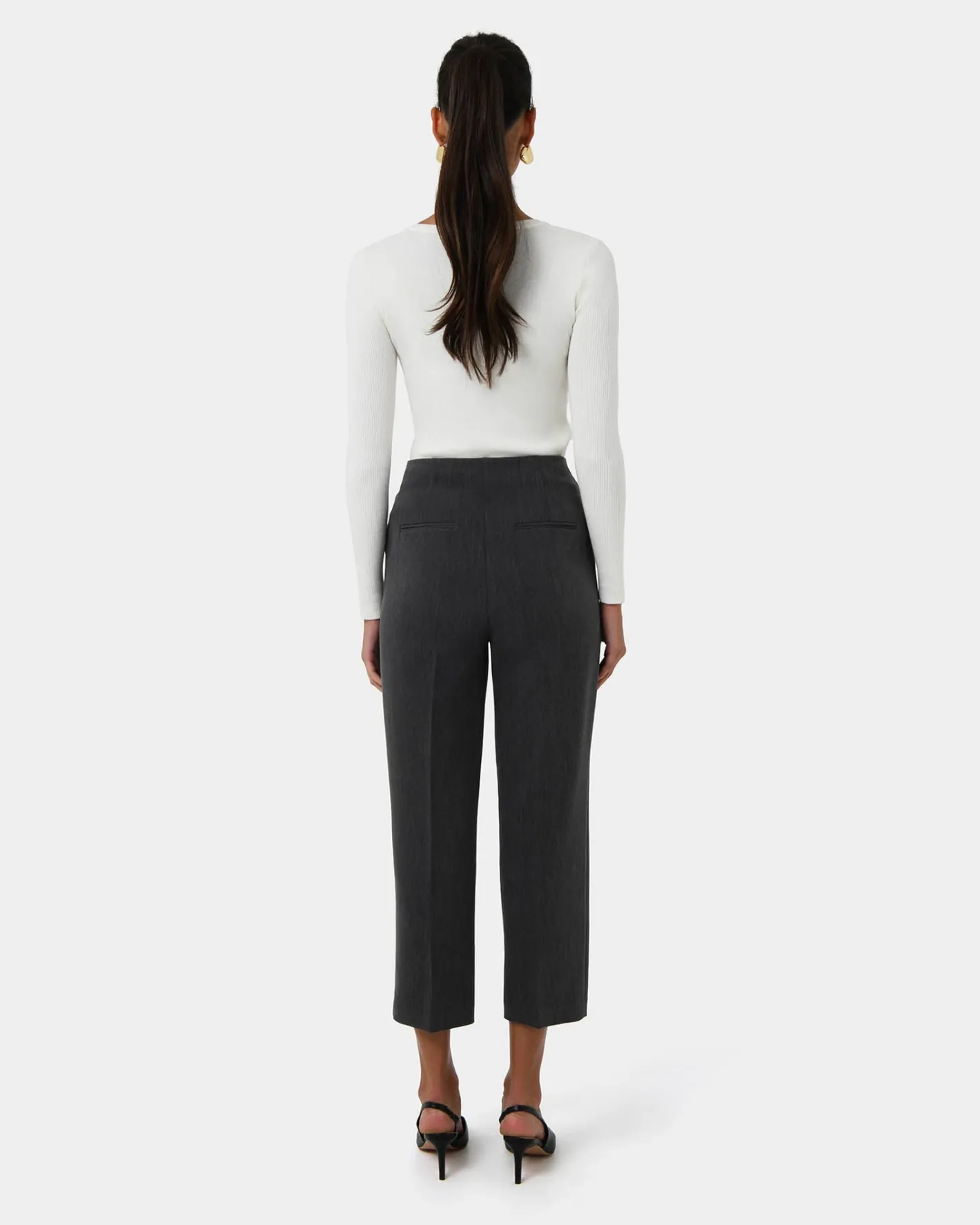 Forcast Vicky V-neck Knit Ivory Outlet