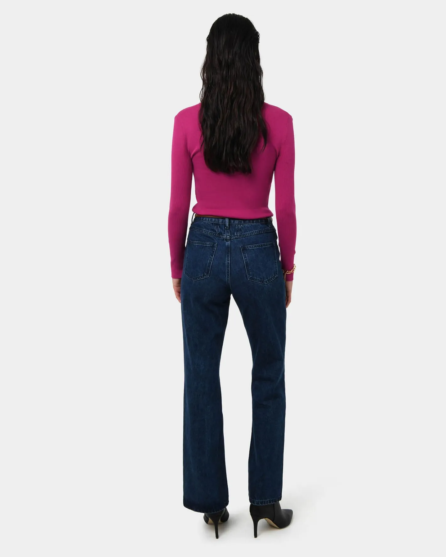 Forcast Vicky V-neck Knit Berry Clearance