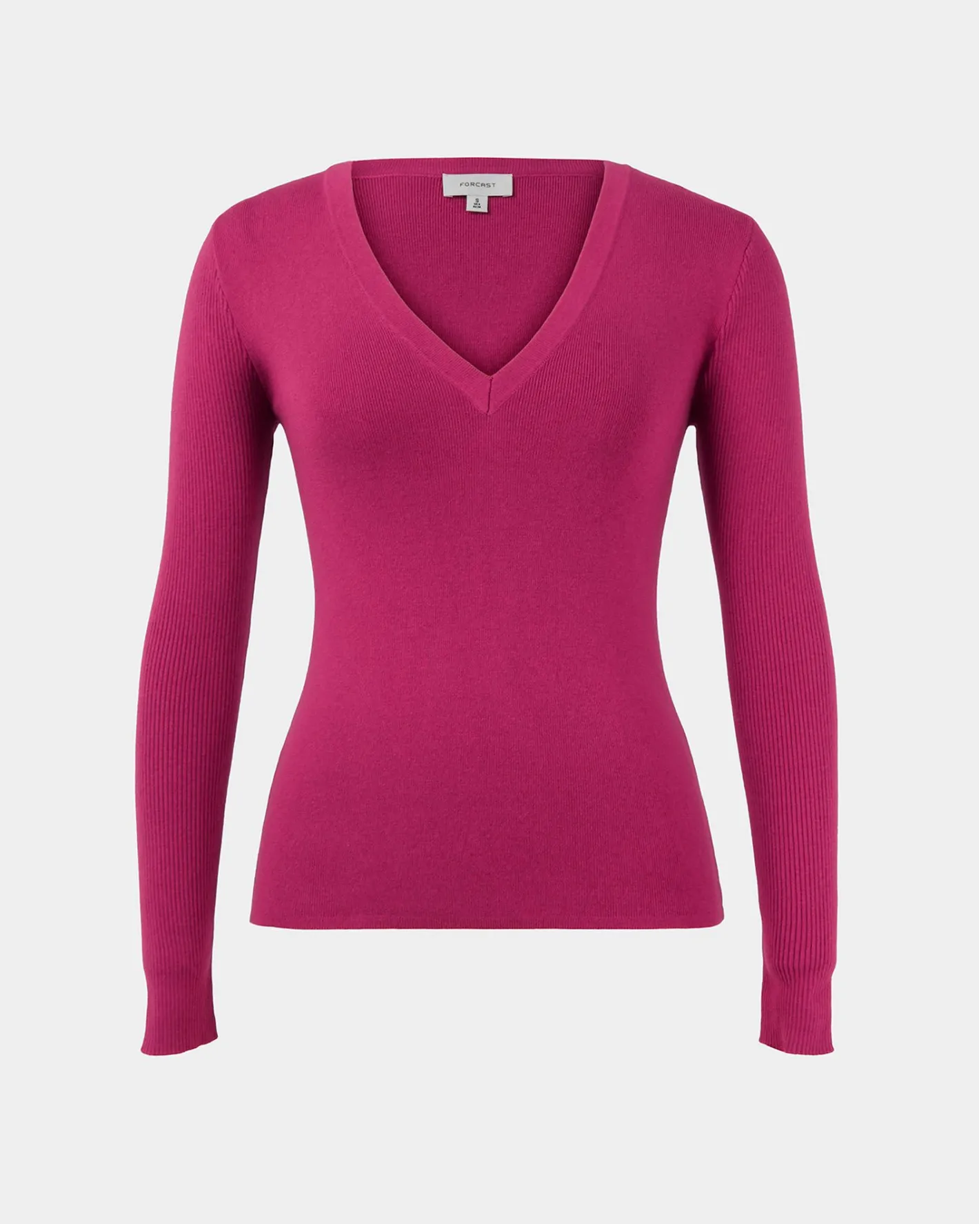 Forcast Vicky V-neck Knit Berry Clearance