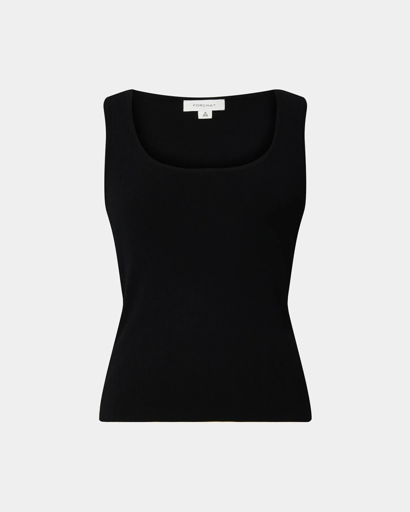 Forcast Vivi Rib Knit Tank Top Black Best