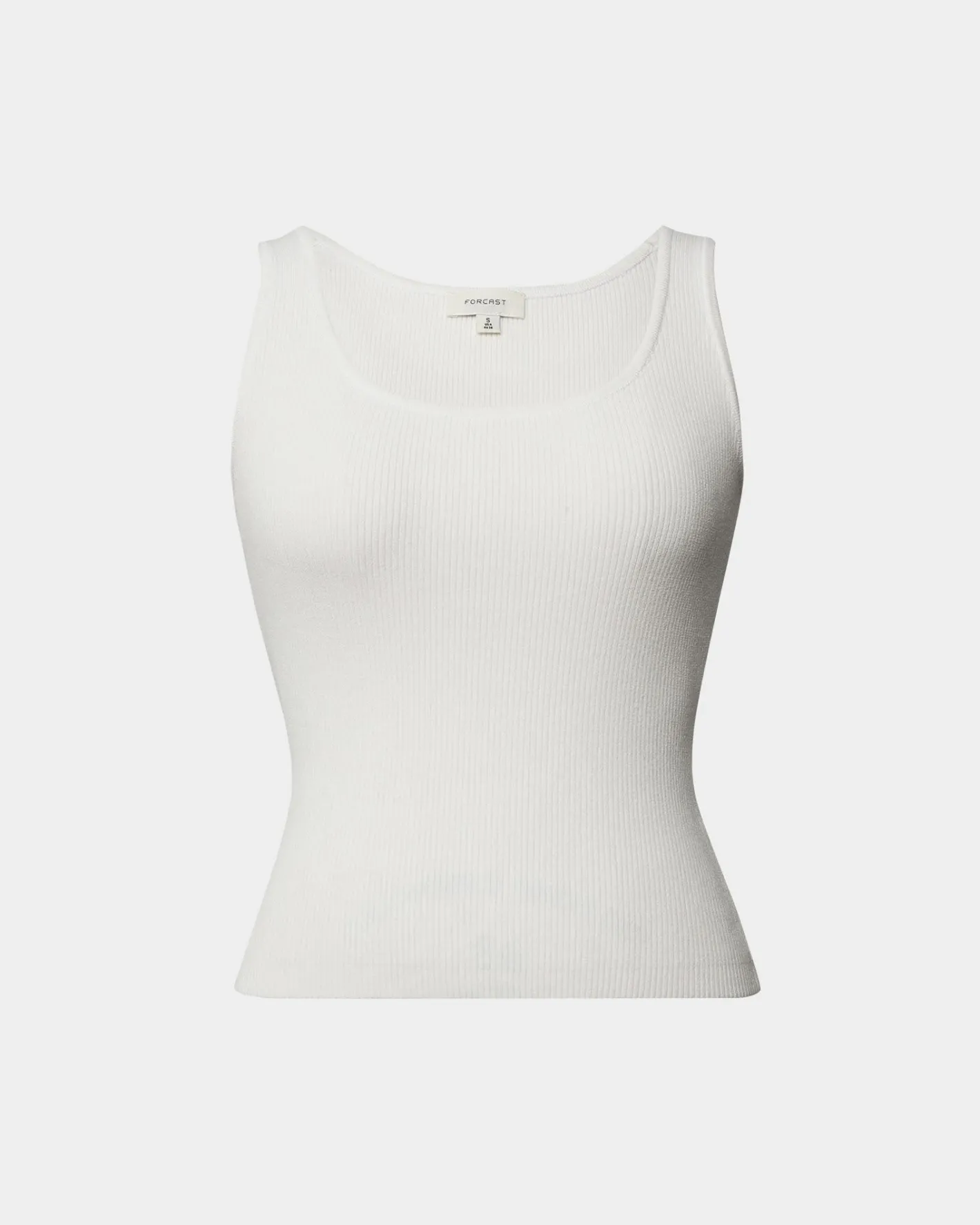 Forcast Vivi Rib Knit Tank Top Ivory Clearance