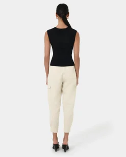 Forcast Viviana Sleeveless Knit Top Black