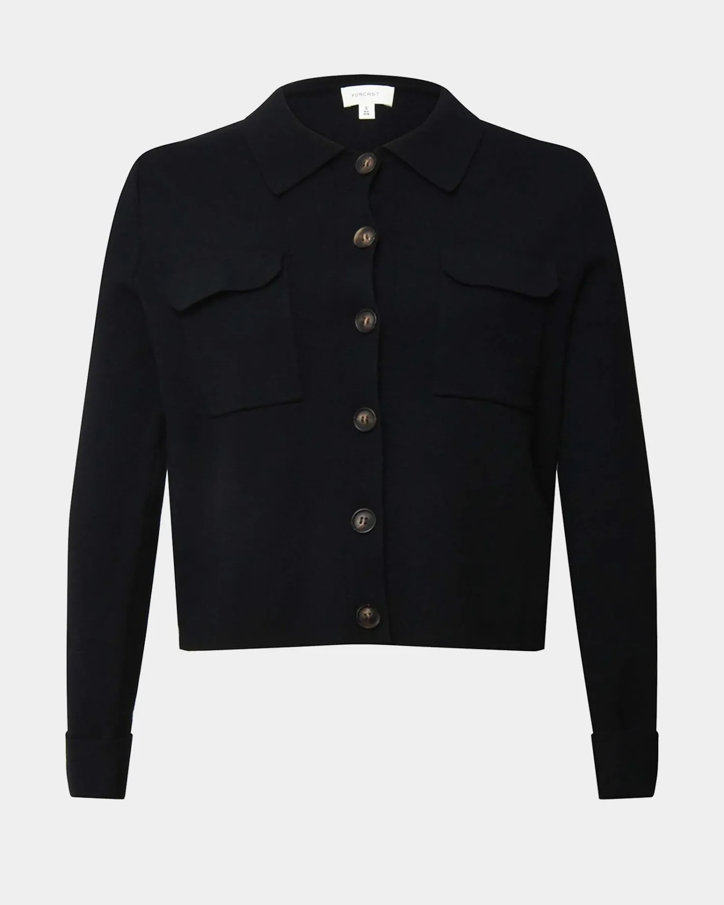 Forcast Willow Collar Cardigan Black New