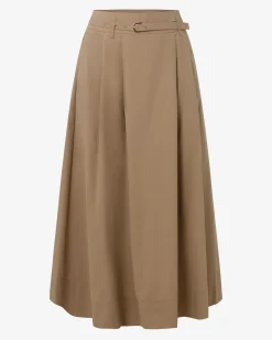 Forcast Willow Cotton Belted Skirt Camel Discount