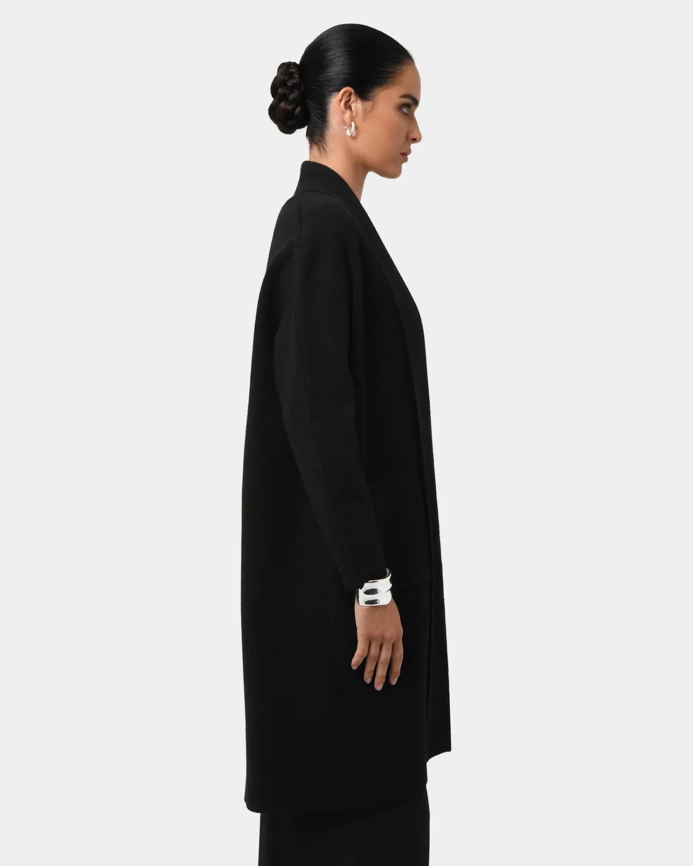 Forcast Yara Wool Blend Coatigan Black Outlet