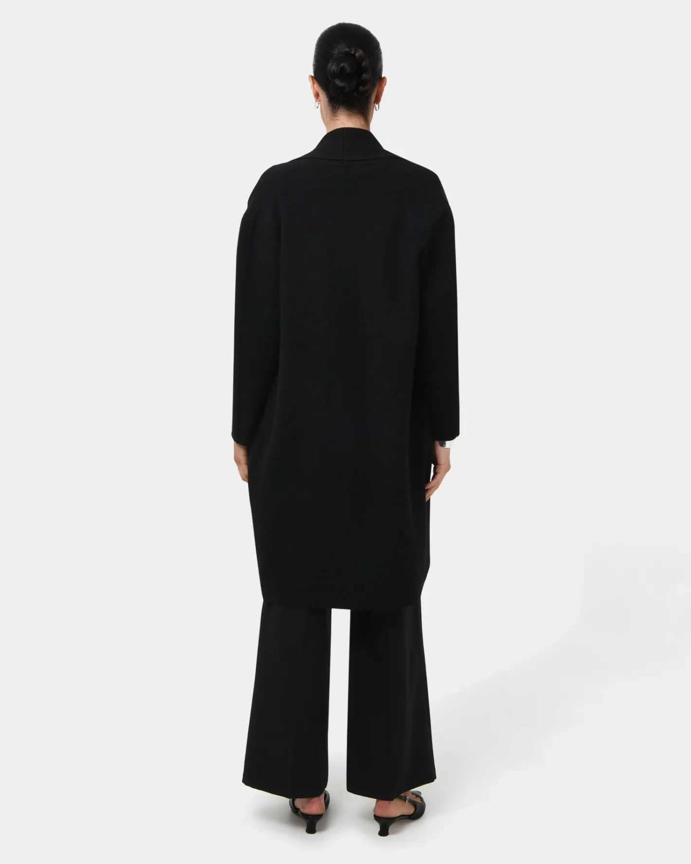 Forcast Yara Wool Blend Coatigan Black Outlet